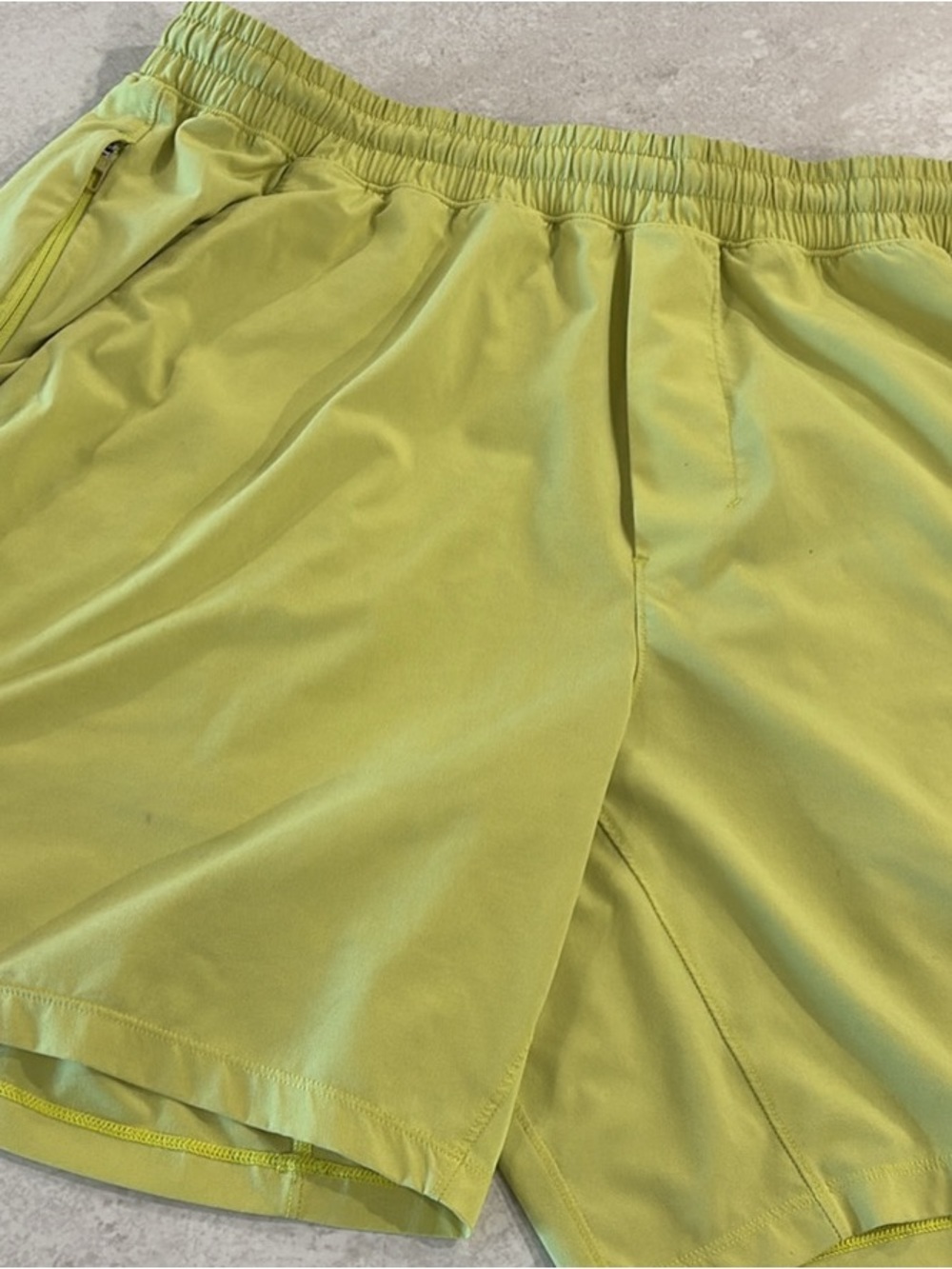 lululemon athletica Men’s Lime Green Athletic Shorts